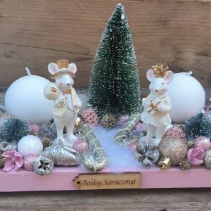 Egérpár adventi tál