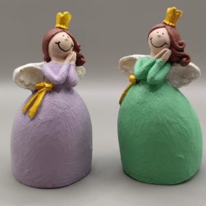Koronás angyalka figura