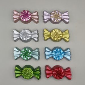 Glitteres szaloncukor, kerek