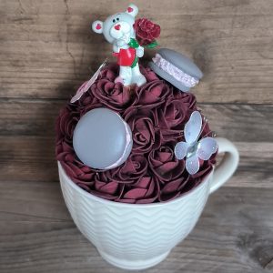 Valentin napi bögrés dísz