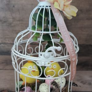 🐣🌿 Csibék kalitkában – bájos tavaszi dekoráció 🌿🐣