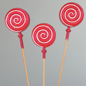 Nyalóka fapálcán, piros