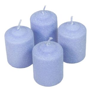 Glitteres henger gyertya - világos lila (4 db/csomag)