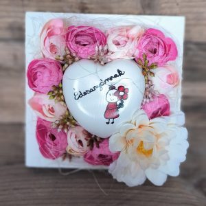🌷💗 Édesanyámnak! - szív virágos keretben 🌷💗