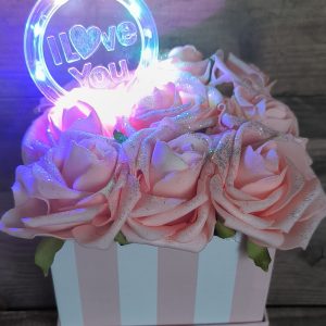 I LOVE you rózsabox - LED-es