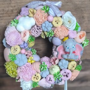 🐘💛🌸 Dumbó tavaszi kopogtató – 20 cm 🌸💛🐘