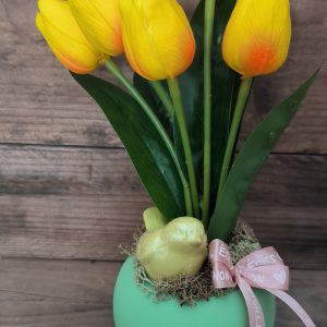 Madárkás tavaszi dísz - zöld