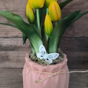 Tulipán kaspóban - sárga