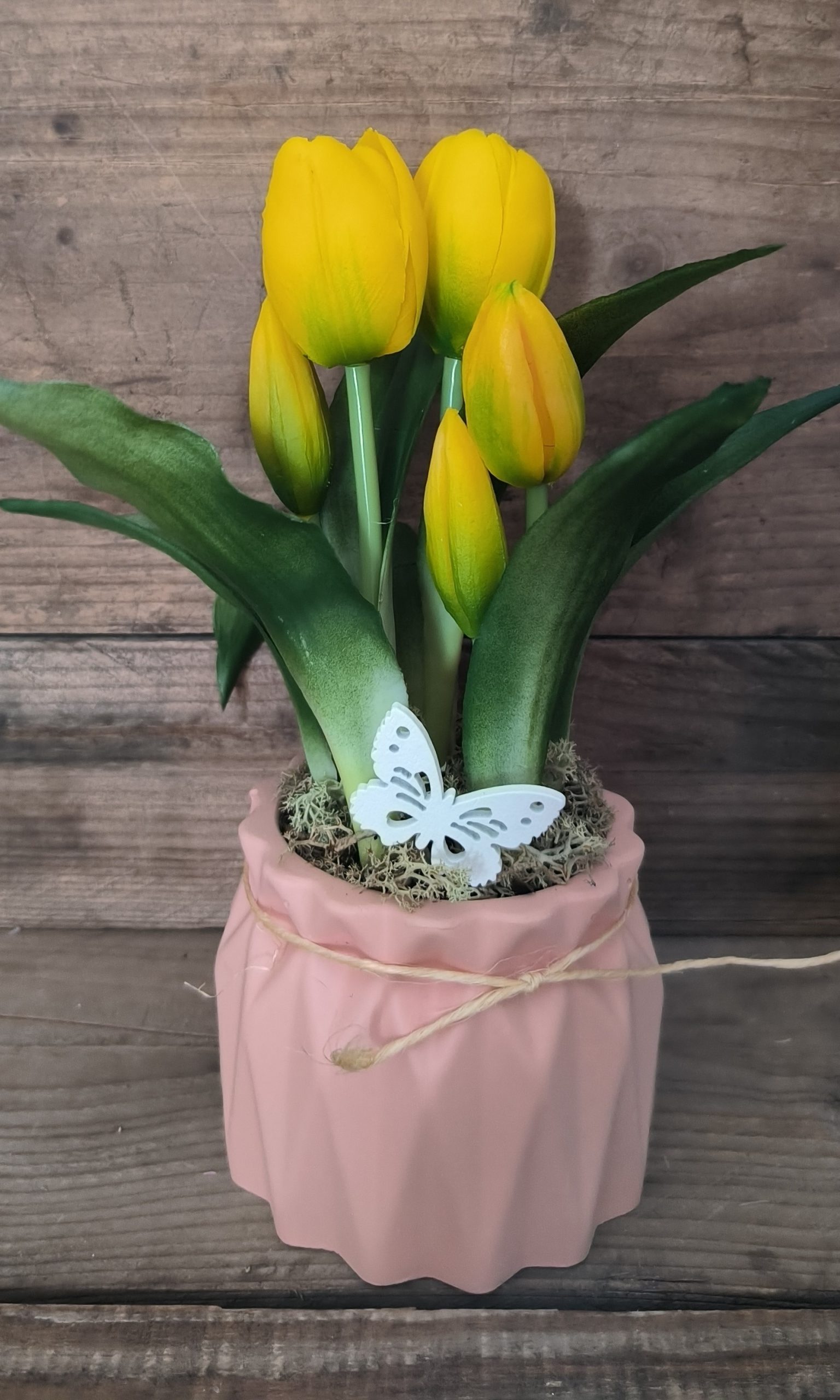 Tulipán kaspóban - sárga