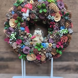 Sünis őszi ajtódísz (23 cm)