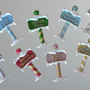 Merry Christmas & North Pole tábla