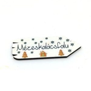Mézeskalácsfalu fatábla 6 cm x 2 cm