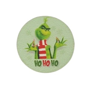 Ho Ho Ho grincses festett  fatábla 5 cm