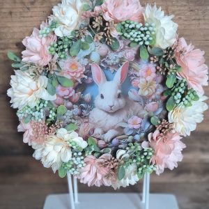 Tavaszi nyuszis kopogtató 24 cm