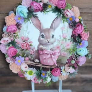 🌸🐰 Tavaszi Nyuszis Virágkoszorú 🌸🐰