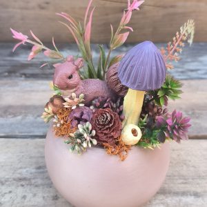 Mókuskás őszi dekoráció  - bézs