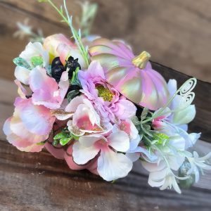 Virágokkal töltött tök kaspó - rózsaszín