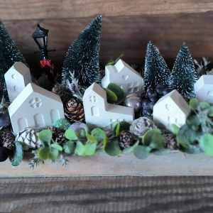 Téli falu - adventi dekoráció