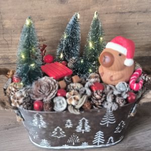 Kapibara adveni dekoráció, LED-es