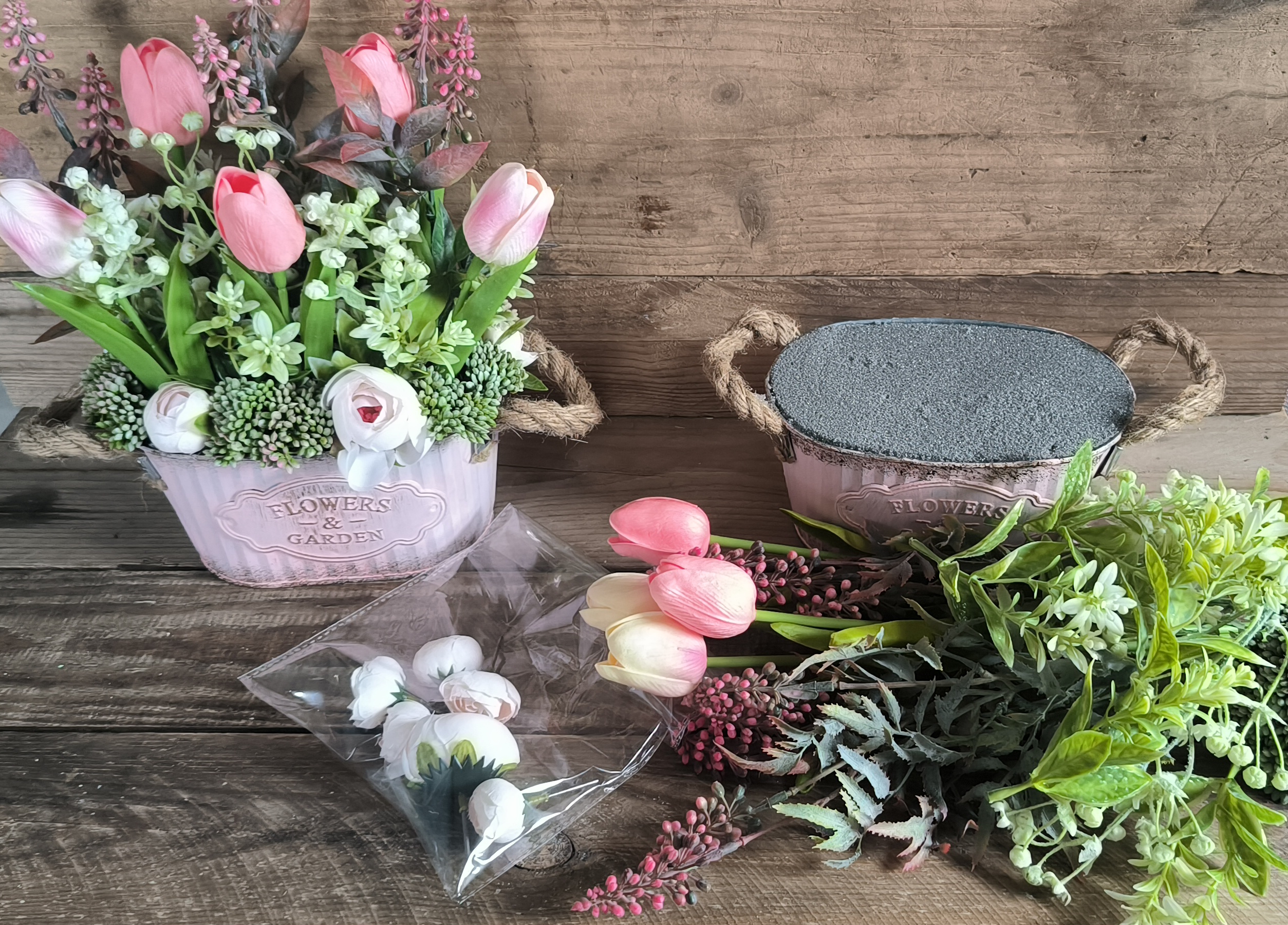 Tulipános DIY box - csináld magad tavaszi asztaldísz