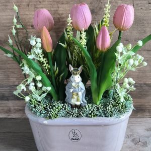 Nyúlkirályfi tavaszi/húsvéti asztaldísz