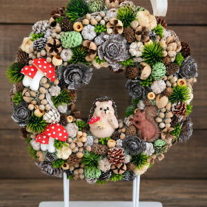 Sünis őszi ajtódísz (23 cm)