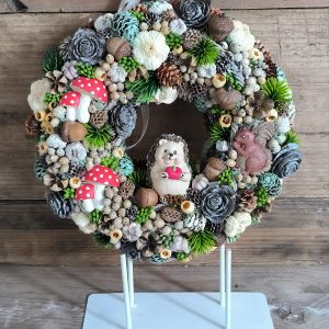 Sünis őszi ajtódísz (23 cm)